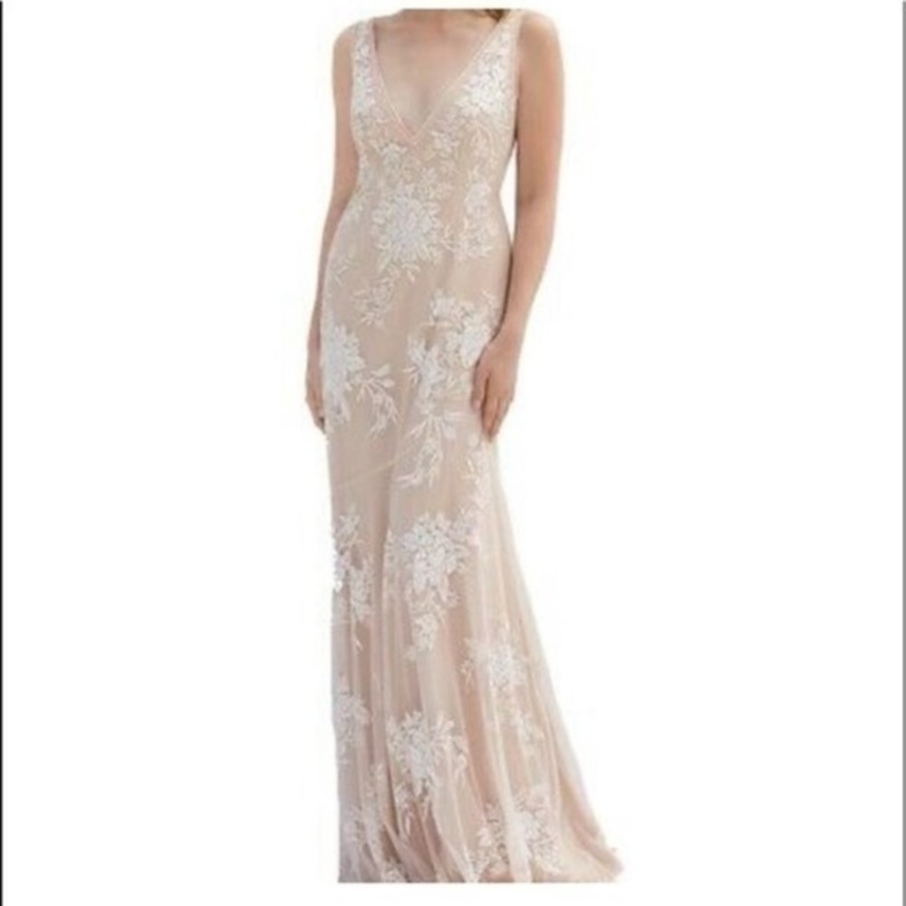 Watters Meyer Wedding Dress Ivory Blush‎ NWT Size 4
